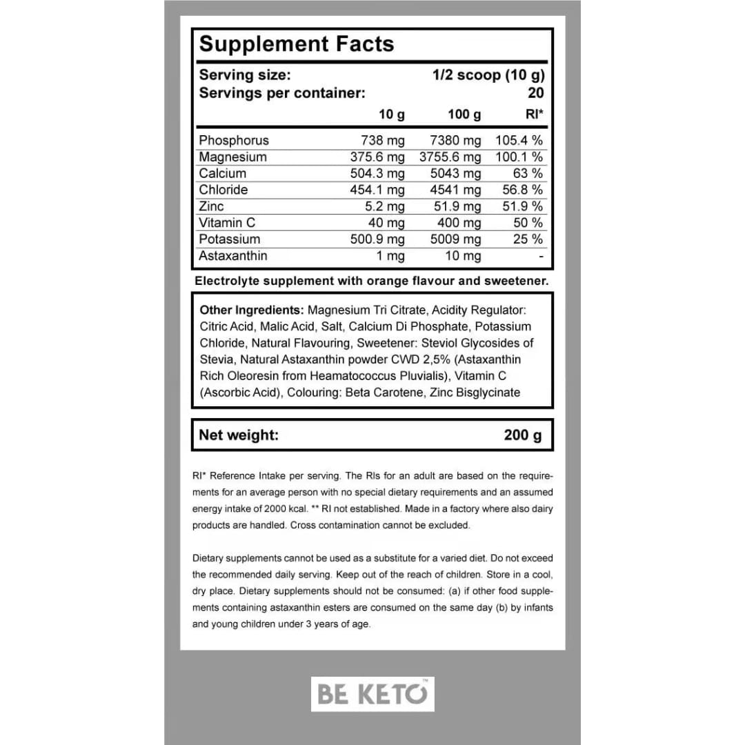 Beketo electrolytes - sunshine orange (200 g) - food