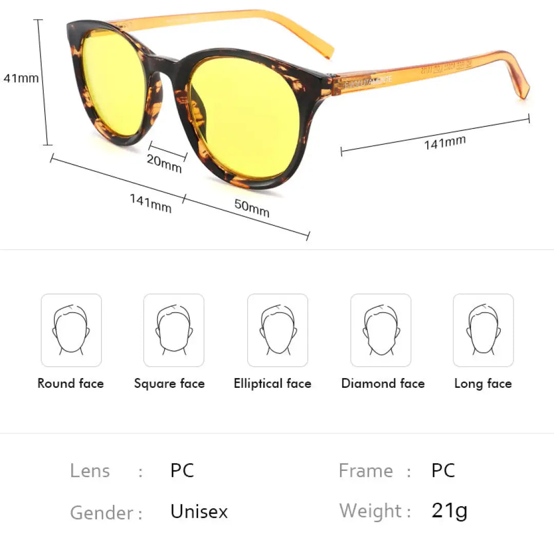 Evolutamente celebrity glasses (yellow high-protection