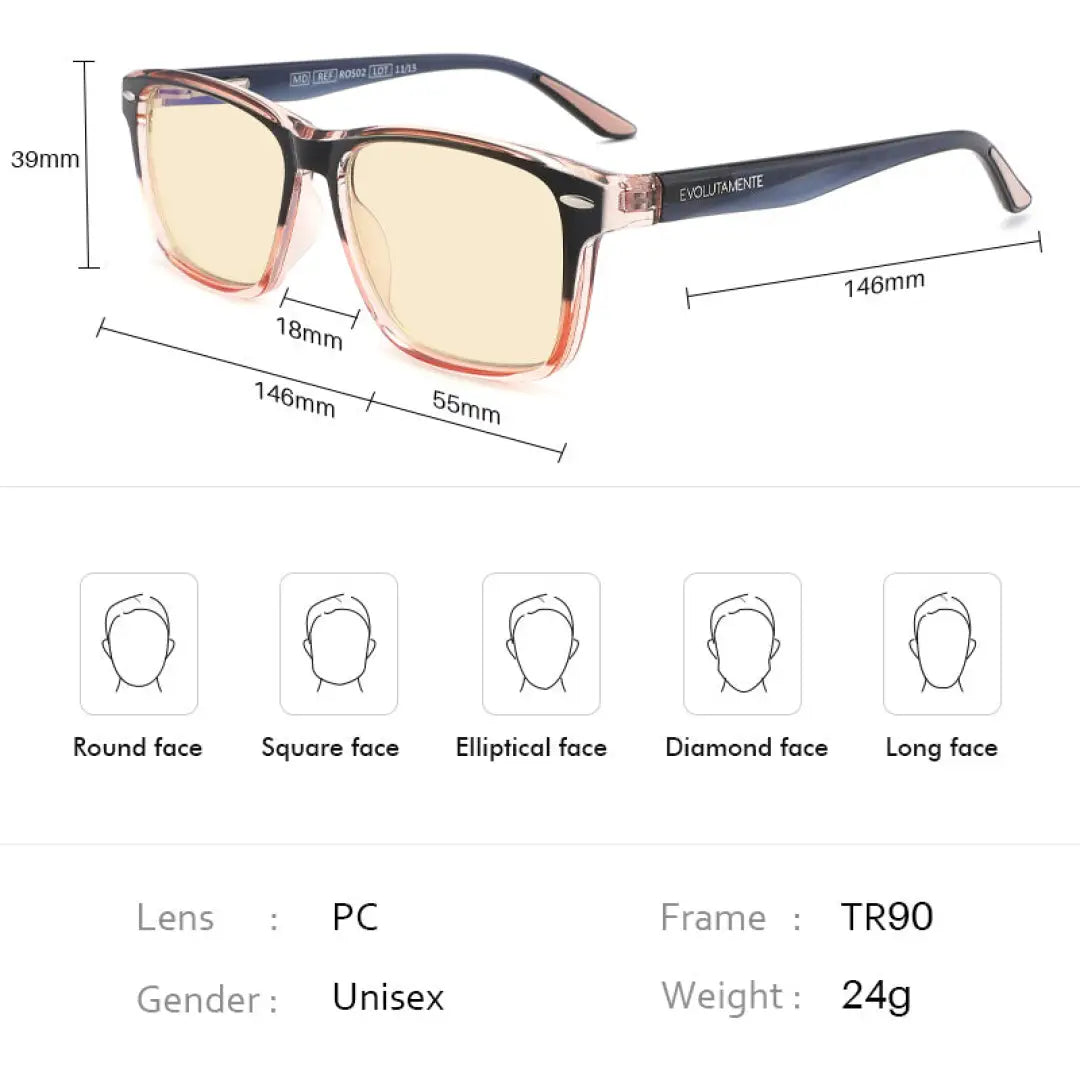 Evolutamente dex deluxe glasses (clear daytime lens)