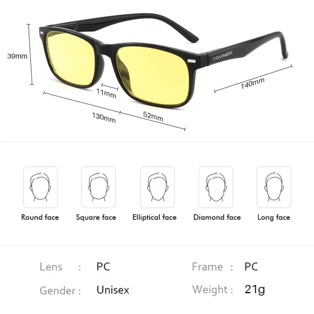 Evolutamente joy glasses (yellow high-protection lens)