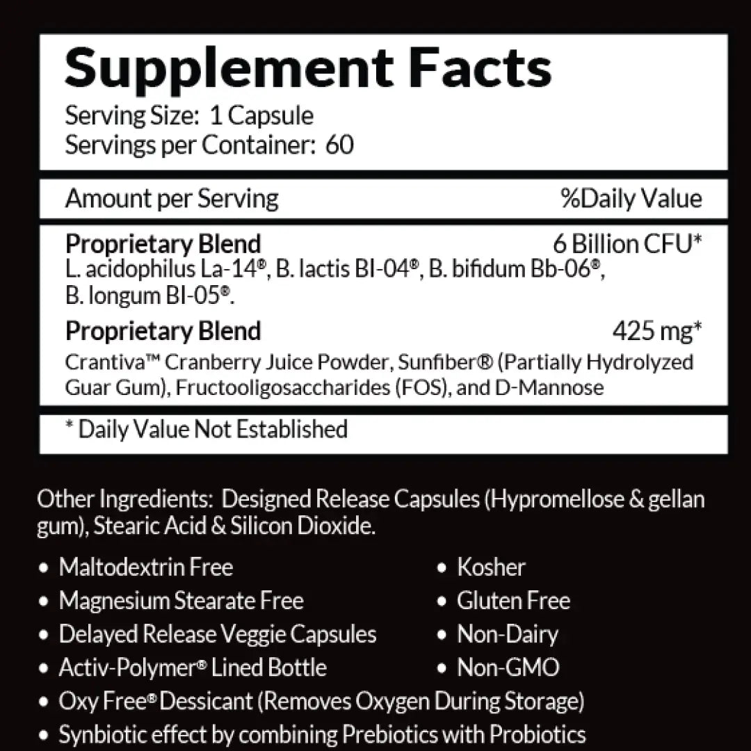 Intelligent labs womens’ probiotics (60 caps) - supplement