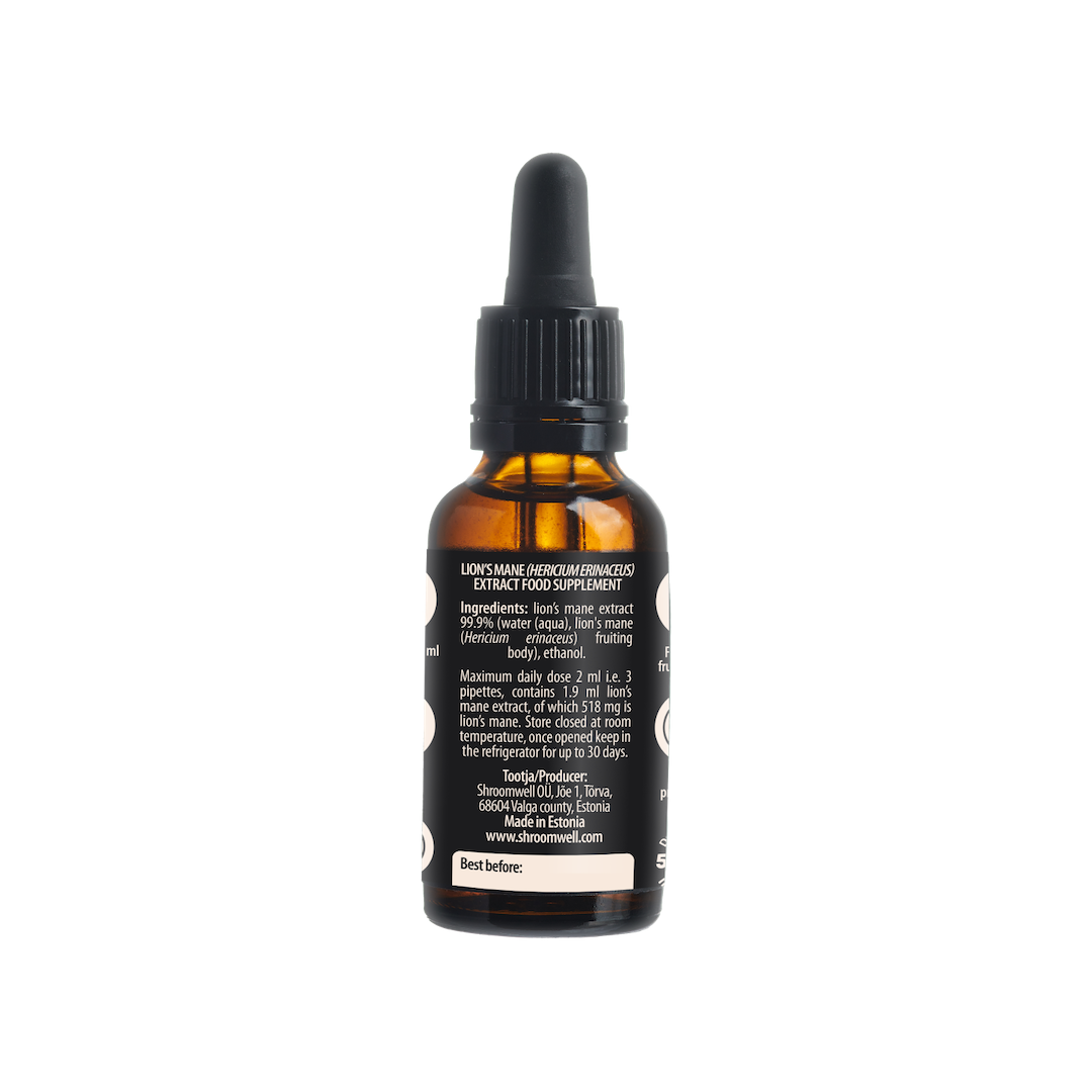 Extracto de Melena de León Shroomwell (30 ml)