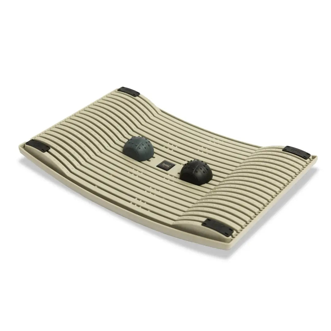 Portable wooden standing desk (full set) - greige - device