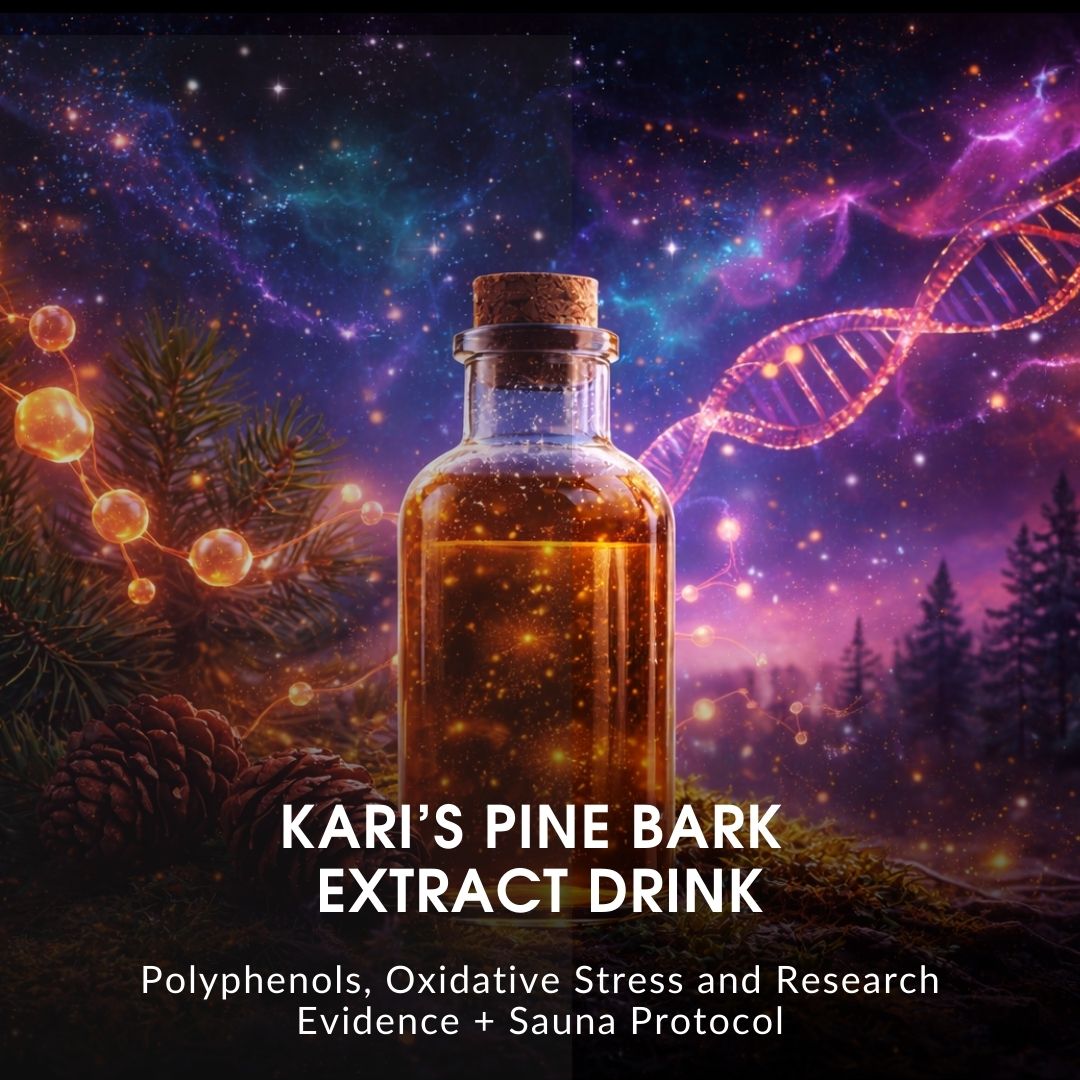 Kari's Pine Bark Extract Drink: Polyphenols, Oxidative Stress and Research Evidence + Sauna Protocol