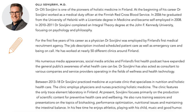 Consultation & coaching session with dr. Olli sovijärvi m.d.