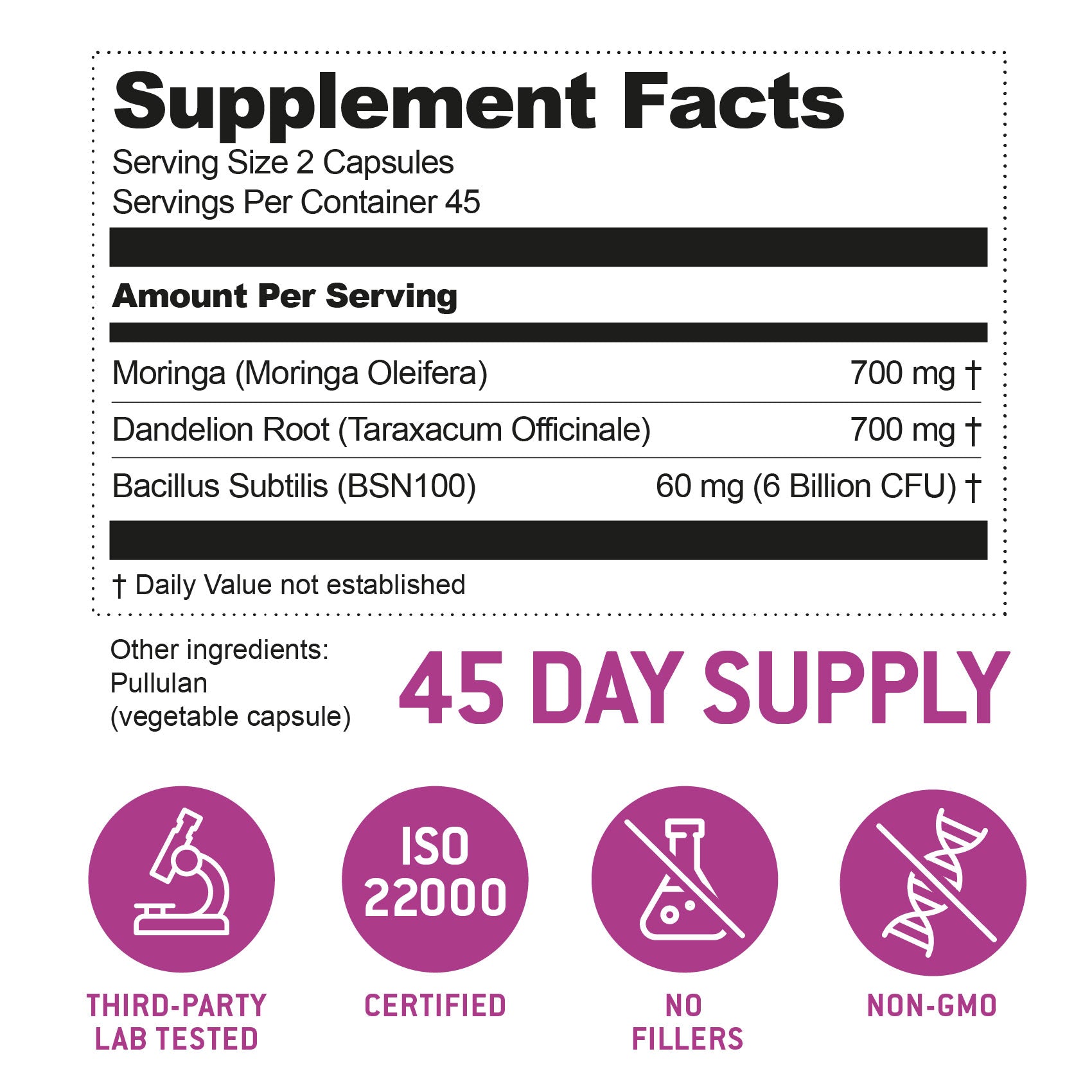 Ecosh Bacillus Subtilis+ (90 capsules)