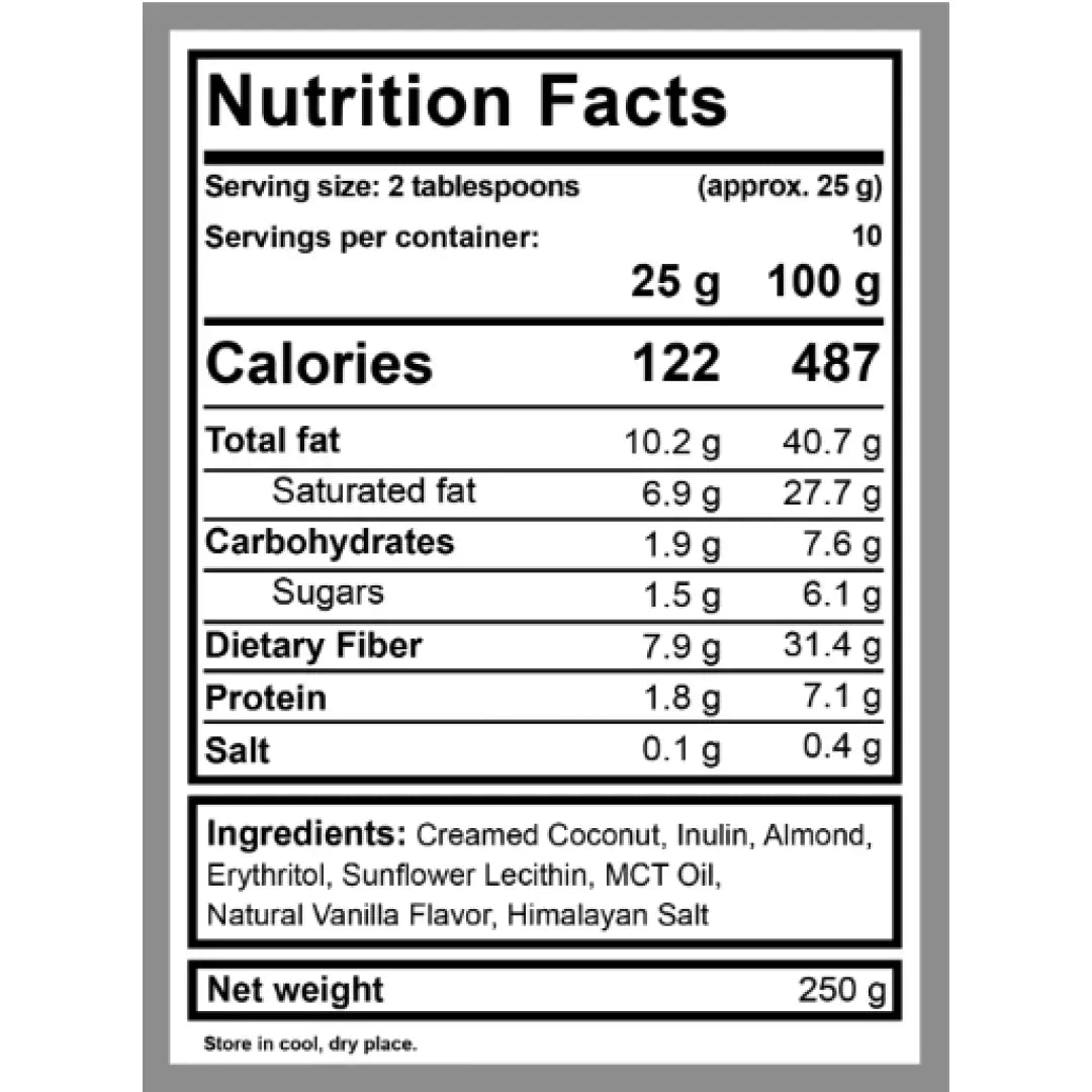 Beketo cream almond vanilla (250 g) - food