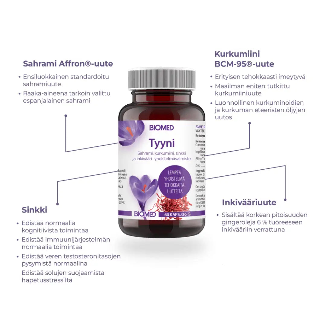 Biomed tyyni - calm (60 caps) - supplement