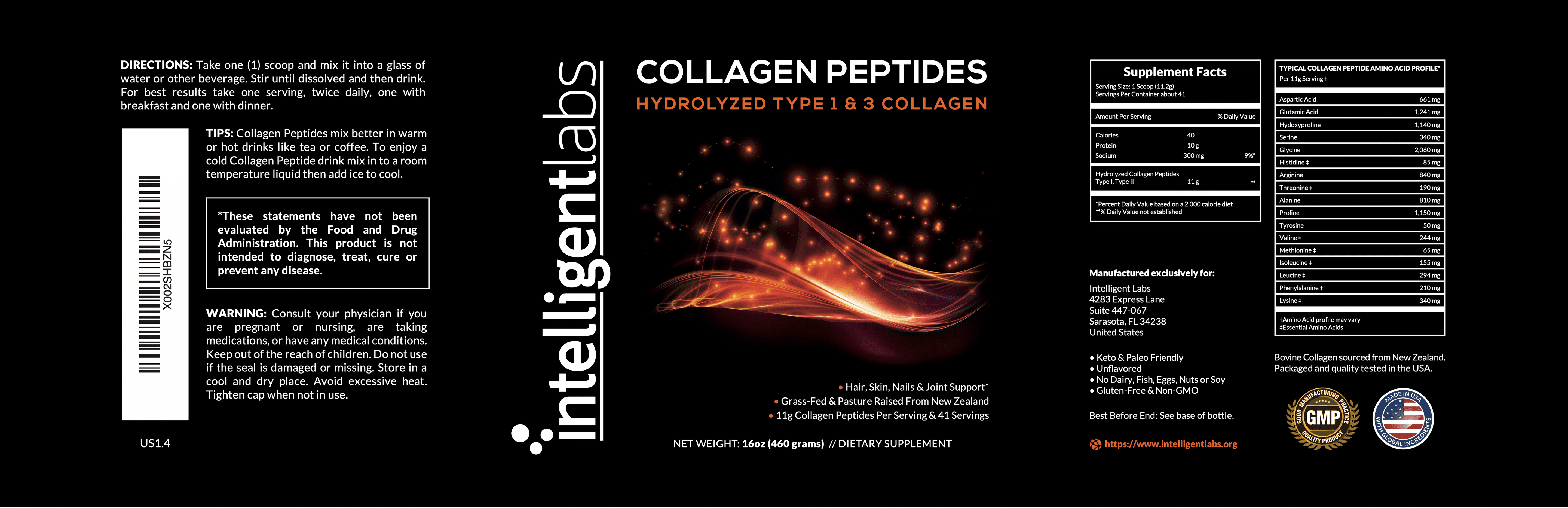Intelligent Labs Collagen Peptides (460 g)