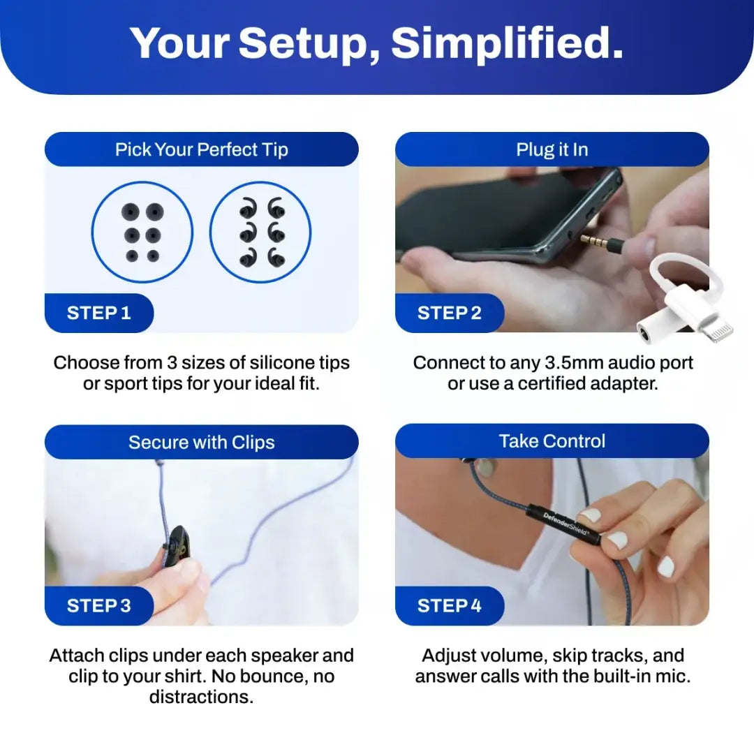 Defendershield emf radiation-free earbud headphones - device