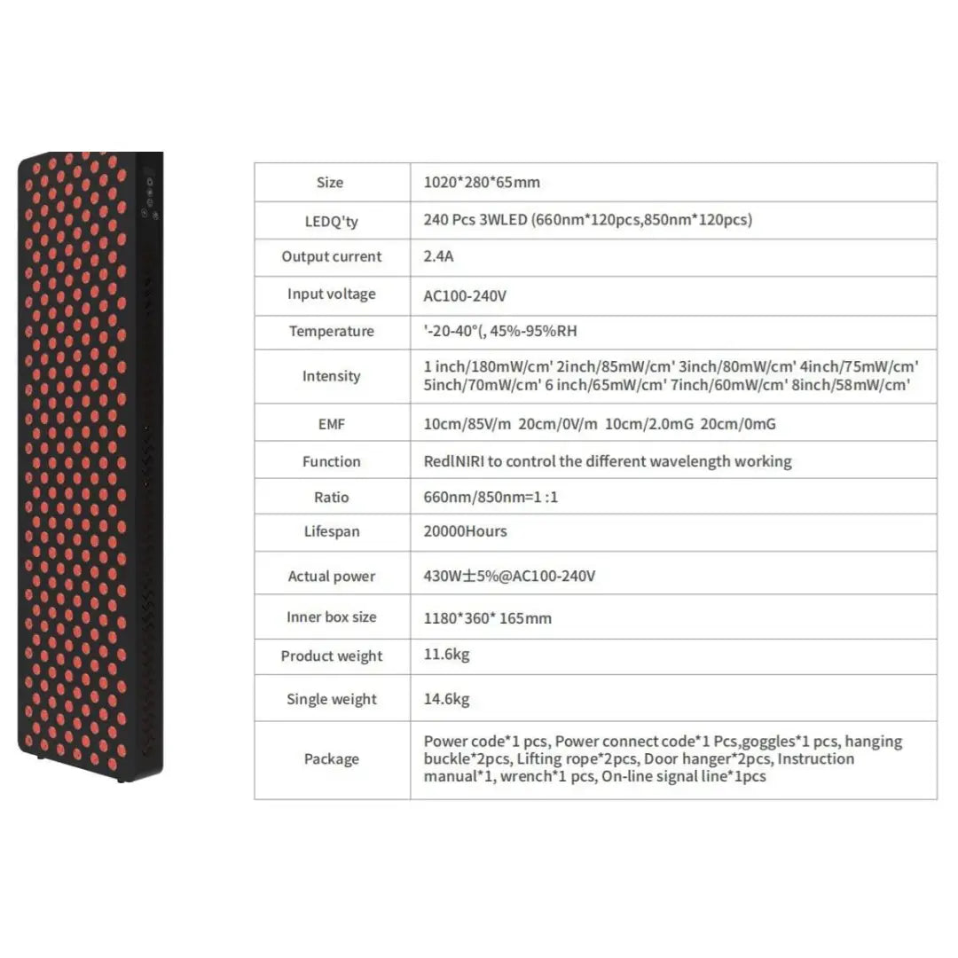 Elios full body panel (red light/nir photobiomodulation