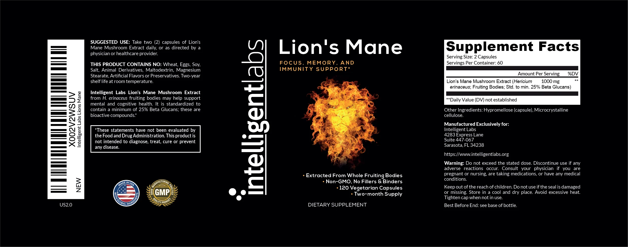 Intelligent Labs Lion's Mane (120 caps)