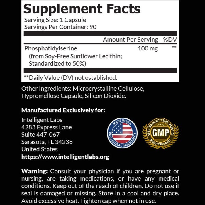 Intelligent Labs fosfatidyyliseriini 100mg (90 kaps)